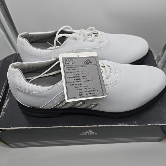 Adidas Men's White TOUR METAL Golf Shoes Hank Kuehne 737093